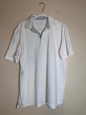 Men's Southern Tide White Polo Medium